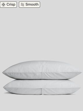Parachute Percale Pillowcase Set - Light Grey